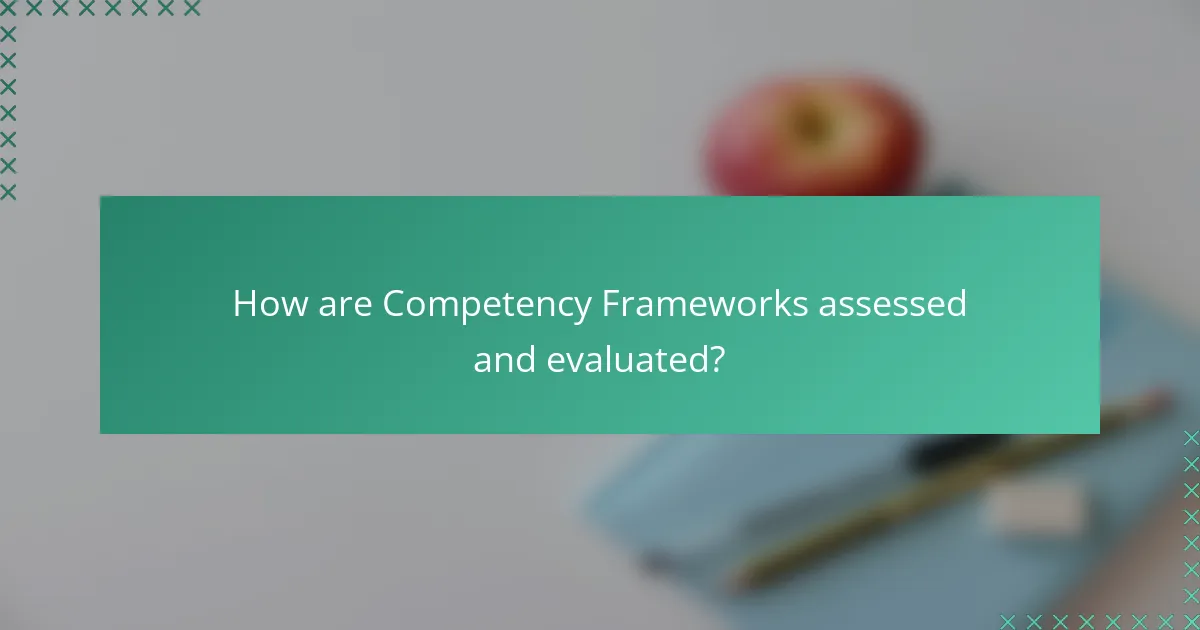 How are Competency Frameworks assessed and evaluated?