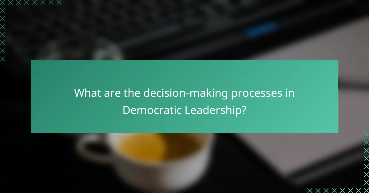 What are the decision-making processes in Democratic Leadership?